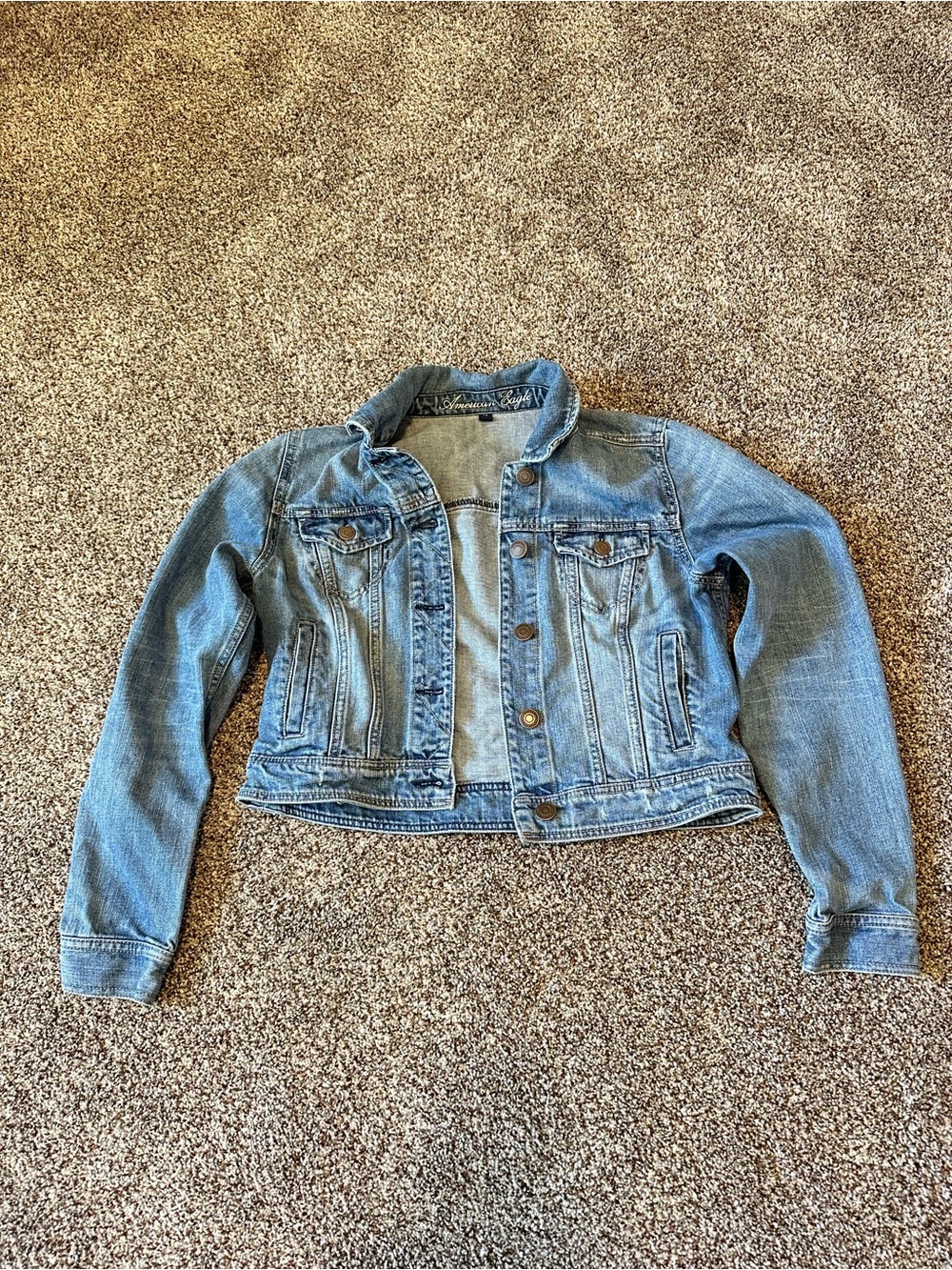 2000’s y2k Vintage American Eagle mini blue denim jacket